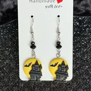 Black and Yellow Halloween Earrings